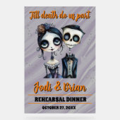 死がハロウィーンの歓迎結婚を果たすまで アクリルサイン (正面)