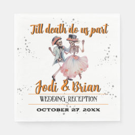 死がハロウィーンの歓迎結婚を果たすまで スタンダードランチョンナプキン