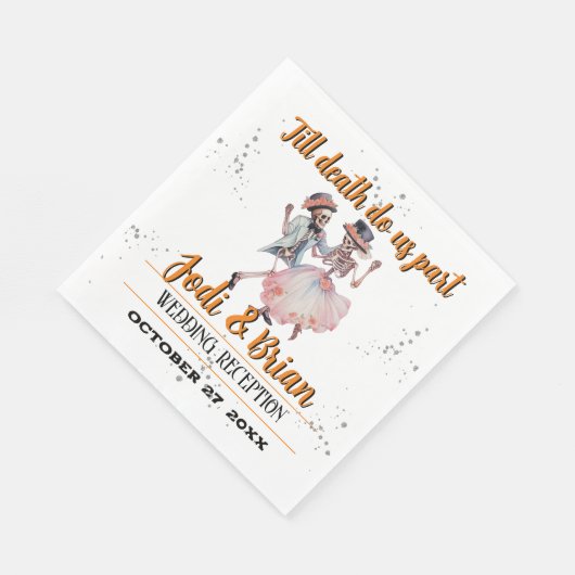 死がハロウィーンの歓迎結婚を果たすまで スタンダードランチョンナプキン (角)