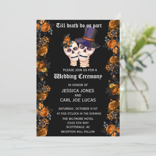 死がハロウィーンの骸骨を分け結婚るまで 招待状 (スタンド正面)