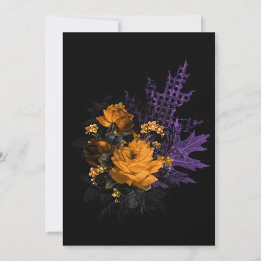 死がハロウィーンの骸骨を分け結婚るまで 招待状 (裏面)