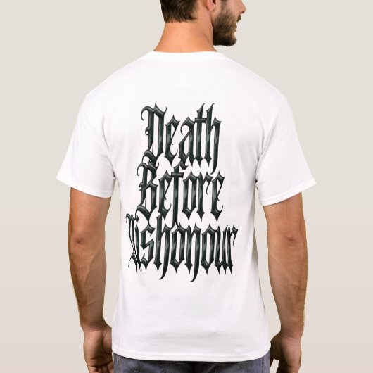 死が不名誉に先んずる Tシャツ (裏面)