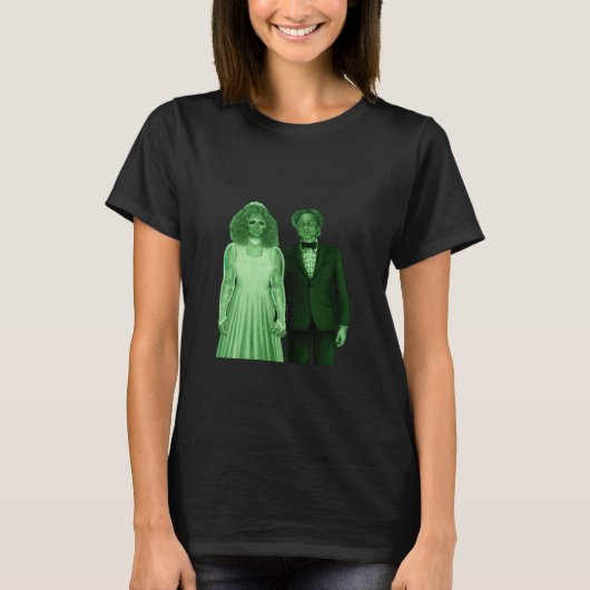 死が二人を分かつまで クラシック レトロ デザイン Tシャツ (正面)