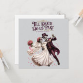 死が二人を分かつまで スケルトンの結婚式 カード (正面/裏面インサイチュ)