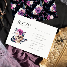 死が二人を分かつまで パープル&ブラックRSVP 招待状