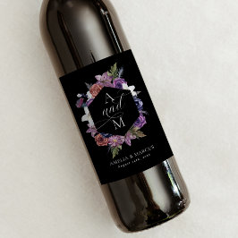 死が二人を分かつまで 紫と黒の結婚式 ワインラベル