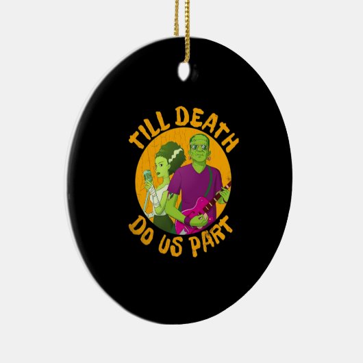 死が分かるまでにとって面白いハロウィーンデザイン セラミックオーナメント (右)