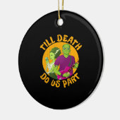 死が分かるまでにとって面白いハロウィーンデザイン セラミックオーナメント (左)