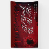 死が分かるまで |黒と赤の殺人事件の謎 横断幕 (縦)