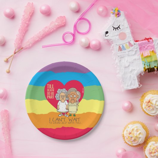 死が別れるまで-レズビアンのおもしろい漫画 ペーパープレート (パーティー)