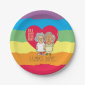 死が別れるまで-レズビアンのおもしろい漫画 ペーパープレート (正面)