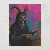 死が彼の食料品ショッピング ポストカード (正面)