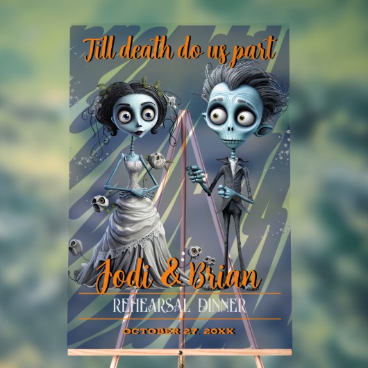 死が我々のハロウィン結婚の アクリルサイン (ニュートラル)