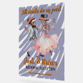 死が我々のハロウィン結婚の アクリルサイン (傾斜)