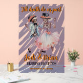 死が我々のハロウィン結婚の アクリルサイン (ウェディング)