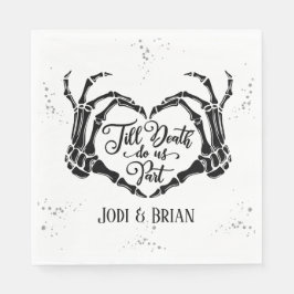 死が我々のハロウィン結婚の スタンダードランチョンナプキン