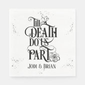 死が我々のハロウィン結婚の スタンダードランチョンナプキン (正面)