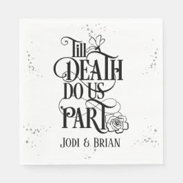 死が我々のハロウィン結婚の スタンダードランチョンナプキン