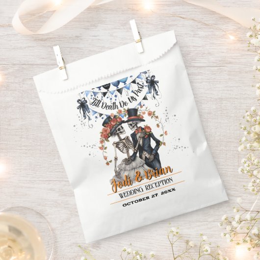 死が我々のハロウィン結婚の フェイバーバッグ (クリップ留めされた状態)
