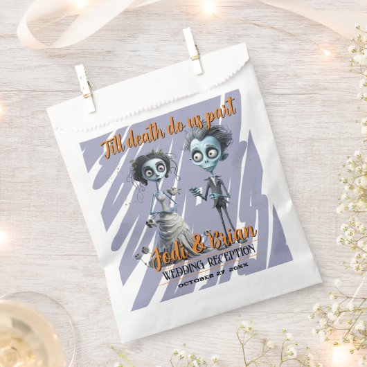 死が我々のハロウィン結婚の フェイバーバッグ (クリップ留めされた状態)