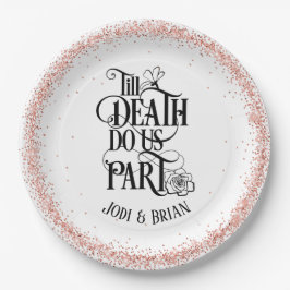 死が我々のハロウィン結婚の ペーパープレート