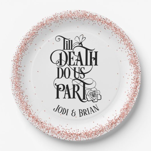 死が我々のハロウィン結婚の ペーパープレート (正面)