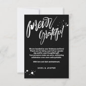 死が我々のパーティーグランジの結婚 サンキューカード (裏面)