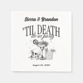 死が我々のパーティーパーソナライズされたの結婚ナプキン スタンダードカクテルナプキン (正面)