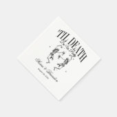 死が我々のパーティーパーソナライズされたの結婚ナプキン スタンダードカクテルナプキン (角)