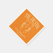 死が我々のパーティーパーソナライズされたの結婚ナプキン スタンダードカクテルナプキン (角)