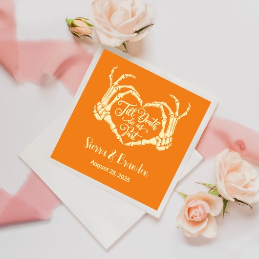 死が我々のパーティーパーソナライズされたの結婚ナプキン スタンダードカクテルナプキン