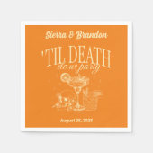 死が我々のパーティーパーソナライズされたの結婚ナプキン スタンダードカクテルナプキン (正面)