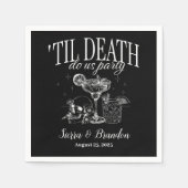 死が我々のパーティーパーソナライズされたの結婚ナプキン スタンダードカクテルナプキン (正面)