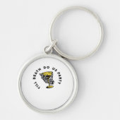 死が我々のパートクラシックYおもしろい キーホルダー (正面)