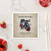 死が我々のパートヴィンテージハロウィン結婚ズ スタンダードカクテルナプキン (インサイチュ)