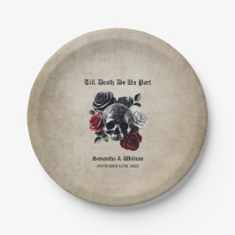 死が我々のパートヴィンテージハロウィン結婚ズ ペーパープレート