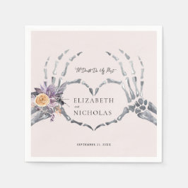 『死が我々の一部となるまで |ハロウィン結婚ズ スタンダードカクテルナプキン