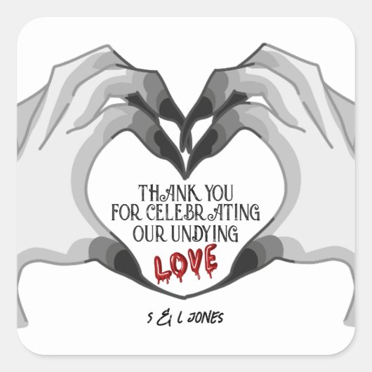 死が我々の一部となるまで |パーティー特典ステッカー |色 スクエアシール (正面)