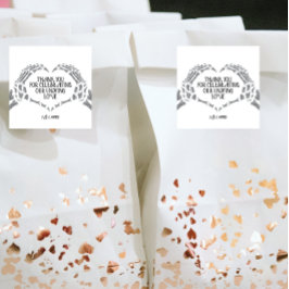 死が我々の一部となるまで |パーティー特典ステッカー | B+W スクエアシール