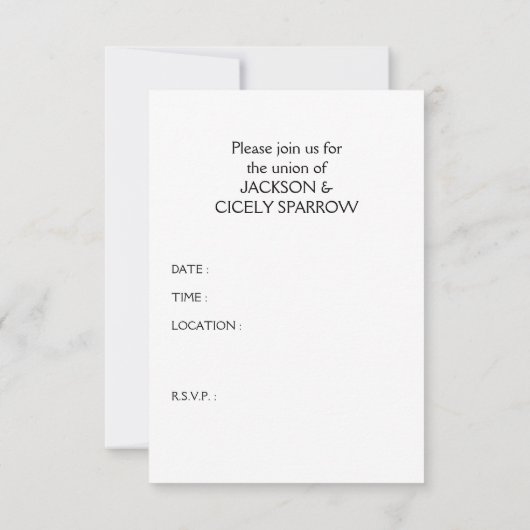 死が我々の一部となるまで 招待状 (裏面)