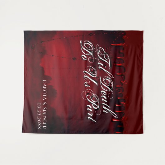 死が我々の一部となるまで |白黒フォトブース タペストリー (正面(横))