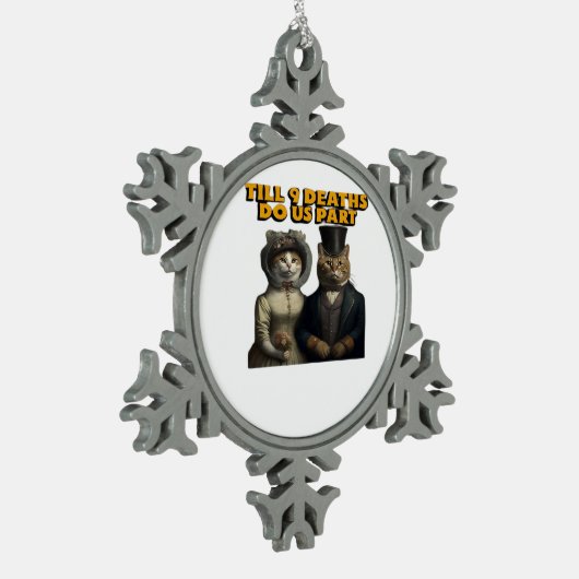 死が我々の一部となるまクラシックで スノーフレークピューターオーナメント (左)