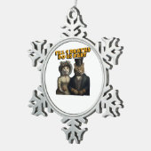 死が我々の一部となるまクラシックで スノーフレークピューターオーナメント (右)