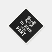 死が我々の一部の供結婚給にカスタムなる スタンダードカクテルナプキン (角)