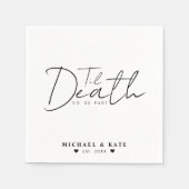 死が我々の一部を白結婚く スタンダードカクテルナプキン (正面)