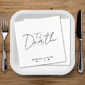 死が我々の一部を白結婚く スタンダードカクテルナプキン