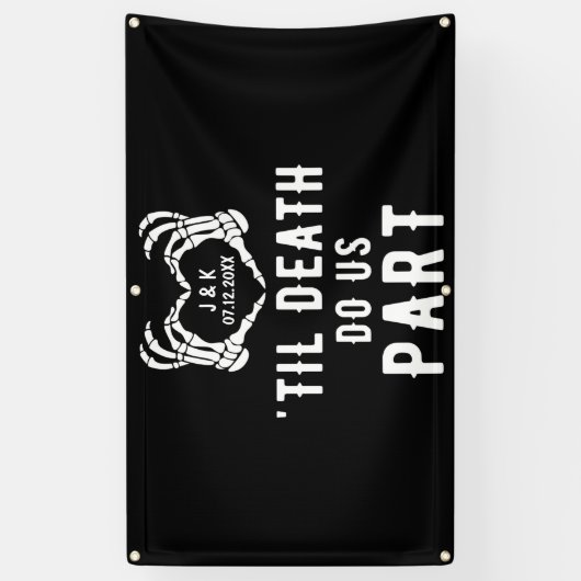 死が我々の骨と結婚なるまでパーソナライズされた 横断幕 (縦)