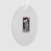 死が我々の骨の結婚カップルのベールを引く オーナメント (正面)