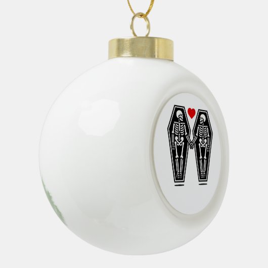 死が我々を共にするまでは – 何のも知らクラシックない セラミックボールオーナメント (左)