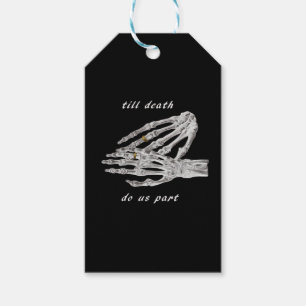 死が我らを別つまで (Death that do us part) スケルトンハンズ クォート ブラ ギフトタグ